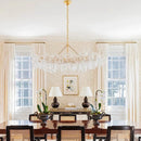 Axyaa Luxury LED Glass Chandelier for Living Room, Restaurant, Bedroom, Villa & Kitchen