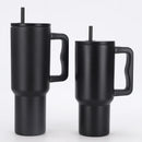 Axyaa Stainless Steel Vacuum Tumbler Mug Handle Straw Lid Cold Hot Drink Travel Car