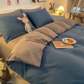 Axyaa Double/Queen Solid Color Duvet Cover Set - Anti-Mite & Durable