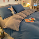 Axyaa Double/Queen Solid Color Duvet Cover Set - Anti-Mite & Durable