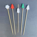 Axyaa Christmas Fruit Skewers: Santa Claus, Snowflake, Xmas Tree Forks