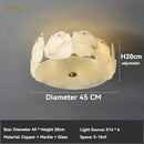 Axyaa Marble Led Chandelier: Nordic Round Pendant Light for Living Room, Restaurant, & Bedroom