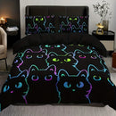 Axyaa Cat Cartoon Print Bedding Set - All-Season Comfort, Vibrant Design, Machine Washable