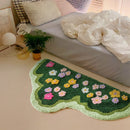Axyaa Fluffy Nordic Style Irregular Shape Carpet for Bedroom and Living Room