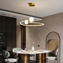 Axyaa Minimalist Artistic Ring Pendant Light for Living Room, Dining Room, Bedroom