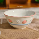 Axyaa Strawberry Hand-painted Ceramic Tableware Set for Household Dinner Plates