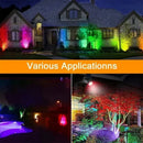 Axyaa Outdoor Solar Spotlight with 7LEDs, Adjustable & Waterproof Landscape Wall Light