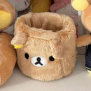 Axyaa Bear Plush Pencil Holder & Makeup Brush Container - Desktop Decor & Stationery Organizer