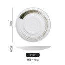 Axyaa Ceramic Sushi Plate Set Black Bone Plate Store Bowl
