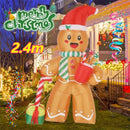 Axyaa Xmas Gingerbread Man Inflatable - Giant Outdoor Christmas Decor