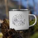 Axyaa Mountain Enamel Mug: Creative Camping Coffee Tea Cup for Hiking Gift