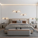 Axya Modern Seagull LED Wall Light in White/Brown Iron for Living Room