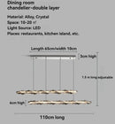Axyaa Crystal Chandeliers: Modern Chrome Metal LED Pendant Lights