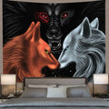 Axyaa Skull Planet Wolf Tapestry for Bedroom Aesthetics and Home Decor