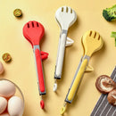 Axyaa Stainless Steel Silicone Food Clip for Kitchen Baking BBQ Bread & Steak