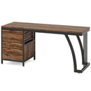 Axyaa Industrial Computer Desk with 3 Reversible Drawers, 59-Inch Workstation & Study Table