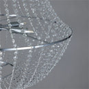 Axyaa Crystal Beads Chandelier: Modern Silver Lustre for Living Room, Kitchen, Wedding, Party