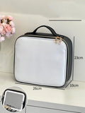 Axyaa LED Mirror Makeup Bag with Brush Holder - Waterproof Cosmetic Organizer