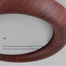 Axyaa Nordic Wooden LED Ceiling Light in Walnut Color