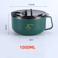 Axyaa Stainless Steel Double-Layer Noodle Bowl - Anti-Scalding Lunch Box & Food Container