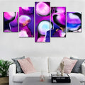 Abstract Purple Fluid Art Poster Painting Set for Home Decor by Axyaa