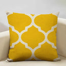 Axyaa Mustard Yellow Letter Style Cushion Cover 45x45cm Home Cafe Decor