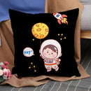 Axyaa Astronaut Theme Pillow Cover Set for Home Decor - 45*45 Size
