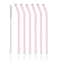 Axyaa Glass Straw Set: Reusable, Eco-Friendly, 7pc Bubble Tea, Smoothies, Bar Accessories