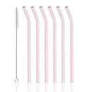 Axyaa Glass Straw Set: Reusable, Eco-Friendly, 7pc Bubble Tea, Smoothies, Bar Accessories