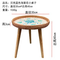 Axyaa Handmade Rattan Shells Coffee Table - Nordic Style Home Decoration