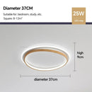 Axyaa Nordic Wood LED Ceiling Light for Bedroom Living Room Dining Balcony