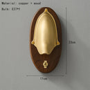 Axyaa Brass Wood Wall Light with E27 Bulb for Bedroom Parlor Stars Aisle Restaurant