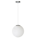 Axya White Glass Ball Pendant Lights: Modern Minimalist LED Fixture
