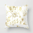 Axyaa Gold Leaf Polyester Cushion Cover - Decorative Sofa Pillow Cover