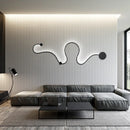 Axyaa Modern Minimalist LED Wall Lamp for Living Room, Bedroom, Headboard - Black/White