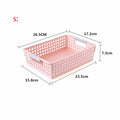 Axyaa Plastic Desktop Storage Basket with Handle