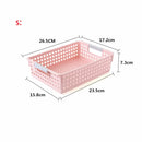 Axyaa Plastic Desktop Storage Basket with Handle