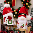 Axyaa Knitted Hat Doll with Fur Ball Ornament Doll for Christmas Decor