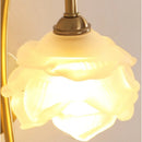 Axyaa LED Glass Wall Sconce with Pull Chain Switch for Modern Luxury Bedroom Lighting