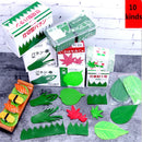 Axya Fresh Sushi Leaves and Red Green Leaf Decoration Plate Tray Dish