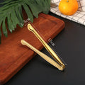 Axyaa Stainless Steel Smart Grill Tongs Gold/Silver Meat Clip for BBQ Cooking
