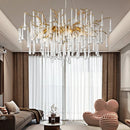Axyaa Gold Branch Glass Crystal Chandelier Lights - Nordic Style Pure Elegance