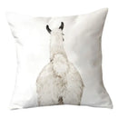 Axyaa Alpaca and Cactus Pattern Pillowcase for Home Sofa Decoration