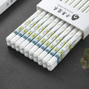 Axyaa Ceramic Chopstick Set with Anti-Slip Properties and Food Grade Flowers