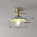 Axyaa Modern Ceramic LED Ceiling Lamp White for Porch & Balcony
