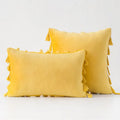 Black Tassel Pillowcases by Axyaa - Velvet Holiday Home Decoration Gift