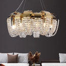 Axyaa Crystal Chandelier, Stair Pendant Light, Modern Living Room Lighting