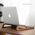Axyaa Wooden Laptop Stand: Vertical Folding Bracket with Tablet Heat Sink
