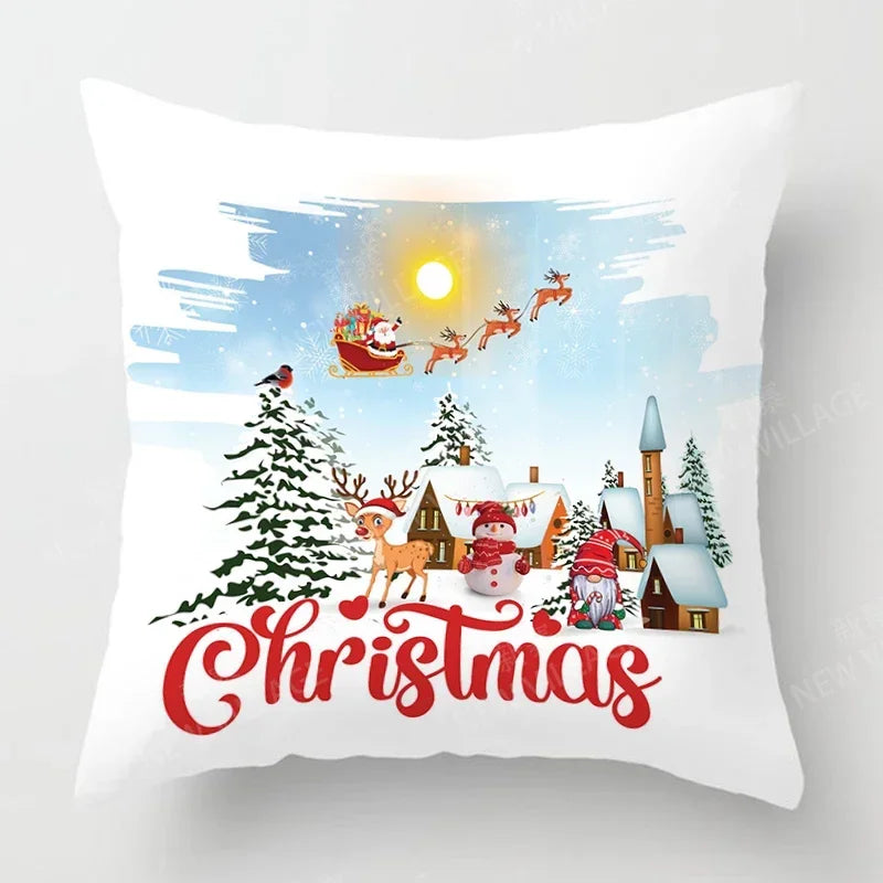 Axyaa Christmas Series Pillowcases 40x40-60x60 Home Decor Customizable for Holiday Celebrations