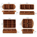 Axyaa Handwoven Bread Storage Basket: Outdoor Picnic Basket with Double Handles